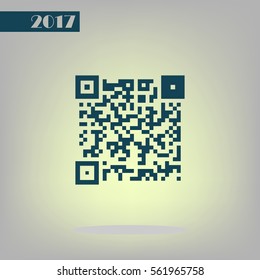 Simple icon QR code stock vector illustration