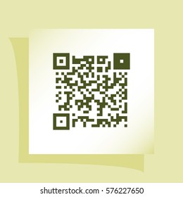 Simple icon QR code stock vector illustration