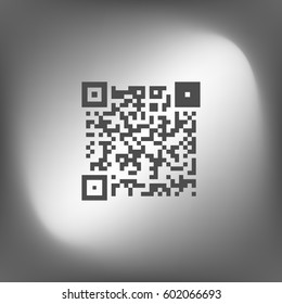 Simple icon QR code stock vector illustration