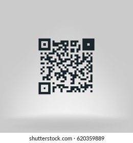 Simple icon QR code stock vector illustration