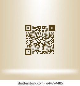 Simple icon QR code stock vector illustration