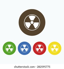 Simple icon radiation sign.