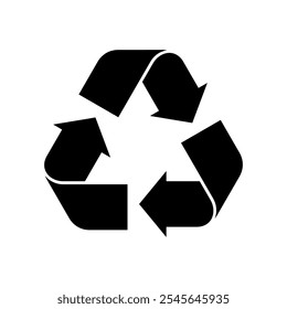 simple icon recycling symbol trash