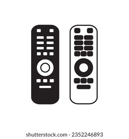 Simple icon of Remote control, flat and linear icon of remote. Thin line black and white remote control vector isolated on white background. remote control trendy illustration