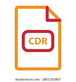A simple icon representing a CDR file, symbolizing document and data storage concepts