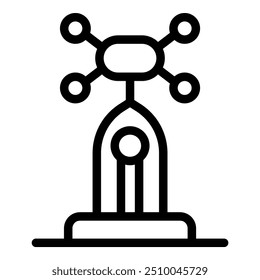 Simple icon representing chemical bonds forming a molecule structure by combining atoms