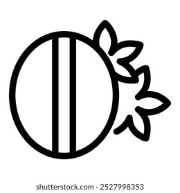 Einfaches Symbol für ein umweltfreundliches Produkt mit Blättern, die die ökologische Nachhaltigkeit symbolisieren