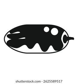 Simple icon representing an eggplant, a widely consumed vegetable, often used in vegetarian recipes
