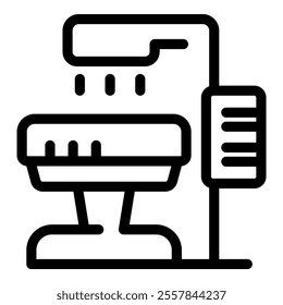 Simple icon representing a hydroponic system growing plants
