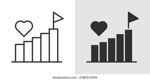 A simple icon representing important health achievements, progress, and key milestones in a wellness journey.