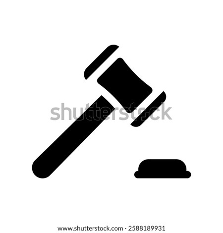 A simple icon representing judicial gavel