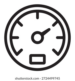 Ícone simples que representa os sistemas de medição de metrologia e precisão.
