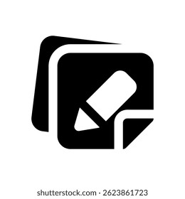 Simple icon representing note-taking, writing, editing, suitable for app interfaces and productivity tools.