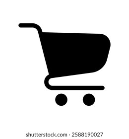 A simple icon representing shopping cart, empty