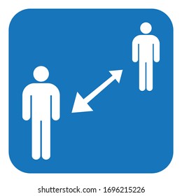 Simple icon representing social distance