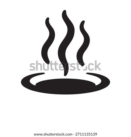 Simple icon representing steam or warmth from a hot source