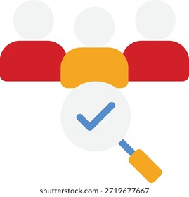 Icono simple que representa la colaboración en equipo y la comunicación para la gestión empresarial y de proyectos.