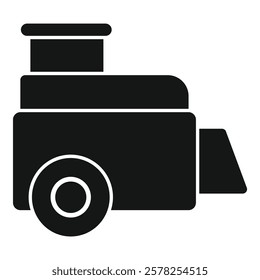 Simple icon representing a toy train, evoking childhood memories and playtime