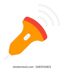 Icono simple que representa el timbre inalámbrico para el hogar inteligente o las interfaces del sistema de seguridad.