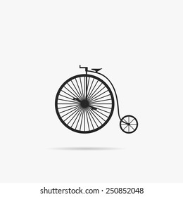 Simple icon retro bike.