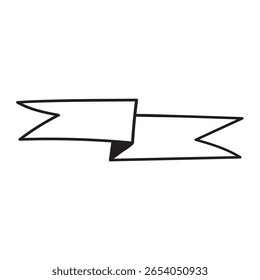 Simple icon. Ribbon. Outline vector design. Illustration on white background.