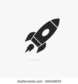 Simple icon rocket.