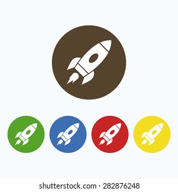 Simple icon rocket.