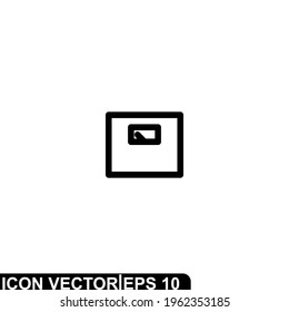 Simple Icon Scales Vector Illustration Design. Outline Style, Black Solid Color.