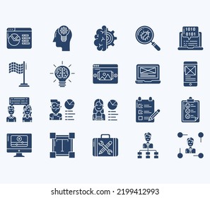 Simple icon set of 40 UX ans UI Vector Line Icons. Contains such Icons as Idea, bug, user, mobile, tap and more web icons set. Collection of vector set. 512x512 Pixel Perfect.