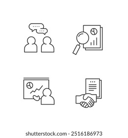 Conjunto de iconos simples sobre negocios