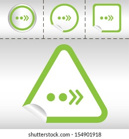 simple icon set of arrows on sticker button different forms in modern style. eps10 vector illustration 