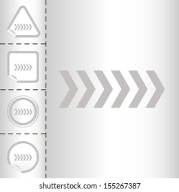 simple icon set of arrows on sticker button different forms in modern style. eps10 vector illustration 