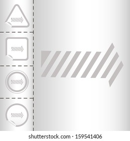 simple icon set of arrows on sticker button different forms in modern style. eps10 vector illustration