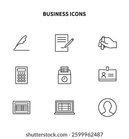 Simple icon set | Business, general affairs, labor, accounting