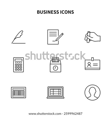 Simple icon set | Business, general affairs, labor, accounting