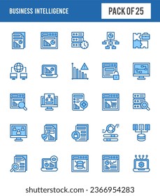 Simple icon set Business Intelligence.