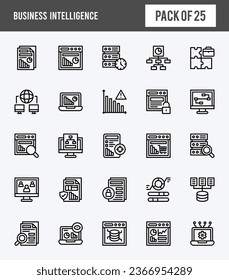 Simple icon set Business Intelligence.