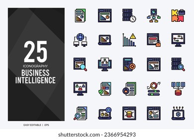 Un icono sencillo establece Business Intelligence.