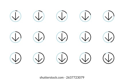simple icon set download time, downloading