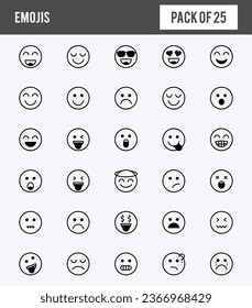 Simple icon set of Emojis.