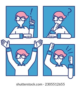 It is a simple icon set (F) of a casual man.