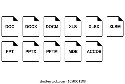 Conjunto de iconos simple en formato de archivo