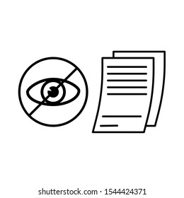 Simple icon set with hidden user and two sheets