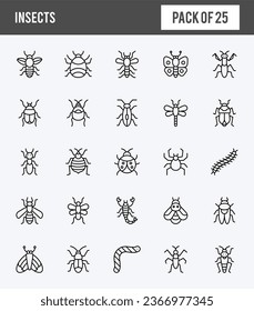 Conjunto de iconos simple Paquete de insectos