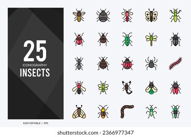 Simple icon set Insects Pack