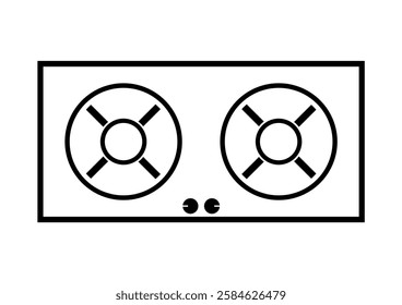 Simple icon set of kitchen appliance. Cooking symbol. Contain such icons as toaster, kettle, kitchen scales, oven etc. Vector illustration.
