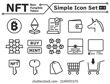 Simple icon set for NFT No.1 - B