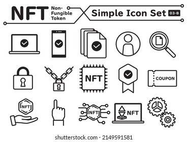 Simple icon set for NFT No.3 - B