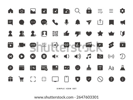 Simple icon set , pictograph  - SNS