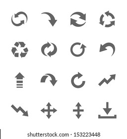 Simple Icon set related to Interface Arrows